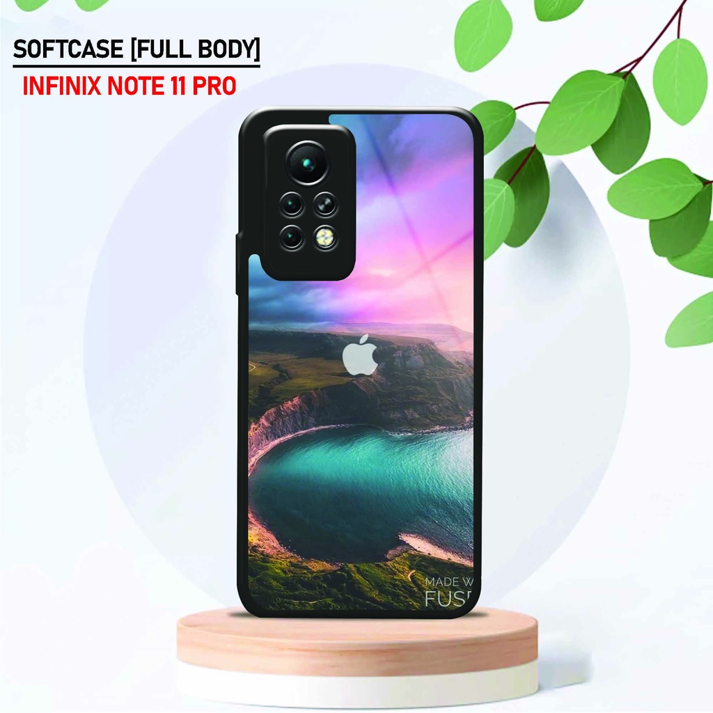 Softcase Kaca Infinix Note 11 Pro - Hardcase Glossy Infinix Note 11 Pro - Fashion [ Aesth Apel 2 ] -