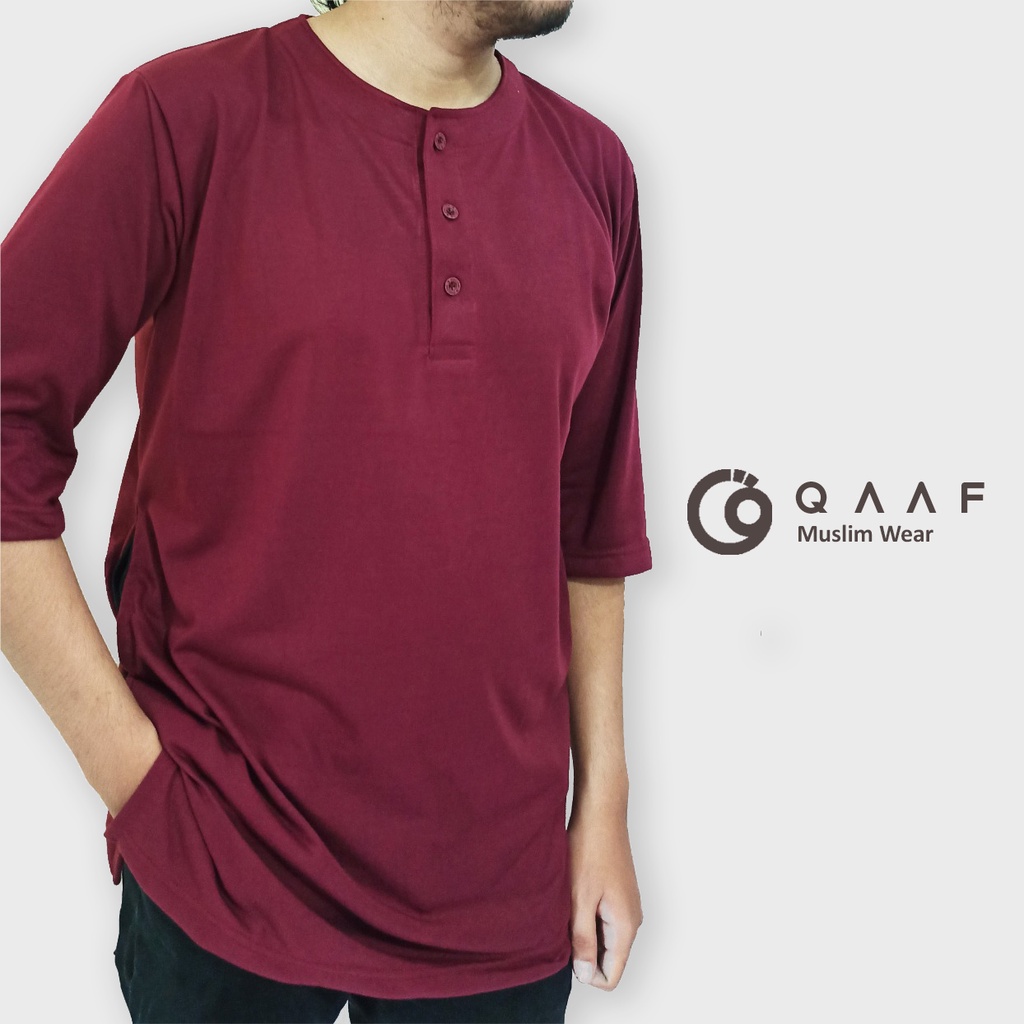 Kaos Longline Pria Kombinasi Kurta Lengan Pendek Bahan Kaos Kualitas Terbaik