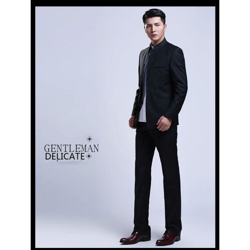 SETELAN JAS MANDARIN / SETELAN JASKO / CELANA RESMI / CELANA BAHAN / JAS DAN CELANA /SETELAN JAS KOKO PRIA/ SETELAN JAS MANDARIN PRIA / SETELAN JASKO PRIA / SETELAN JAS FORMAL NON FORMAL