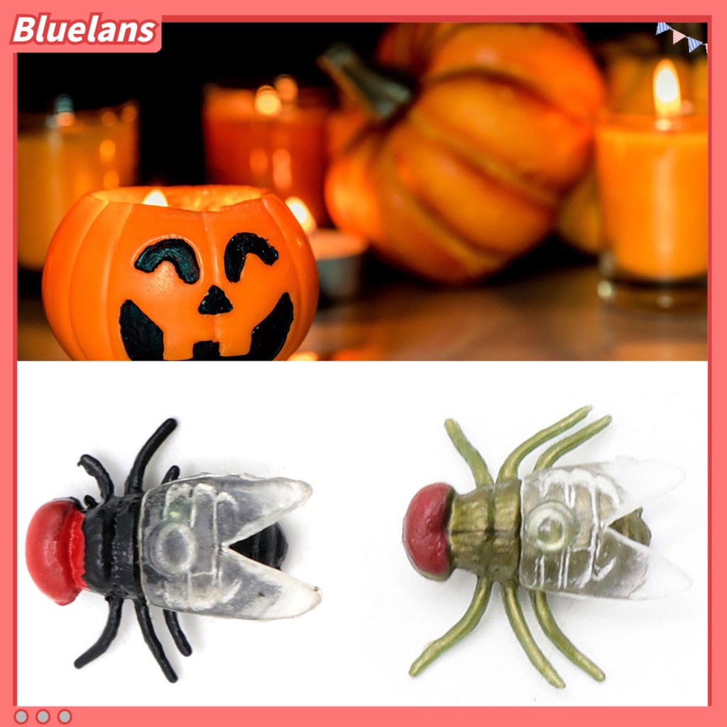 20pcs Mainan Simulasi Lalat Mini Anti Pudar Untuk Properti Pesta Halloween