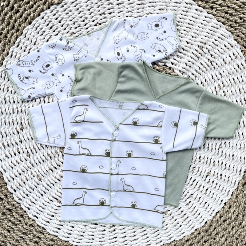 3 PCS Baju Bayi Lengan Pendek Baju Bayi Baru Lahir Baju Newborn Baju Bayi Perempuan Baju Bayi Laki laki Gift Lahiran Hampers Baby Newborn SNI DNW BABY