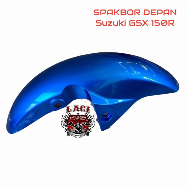 spakbor slebor depan suzuki GSX 150R biru original