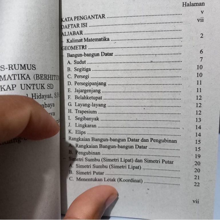 RUMUS MATEMATIKA (BERHITUNG) UNTUK SD/MI