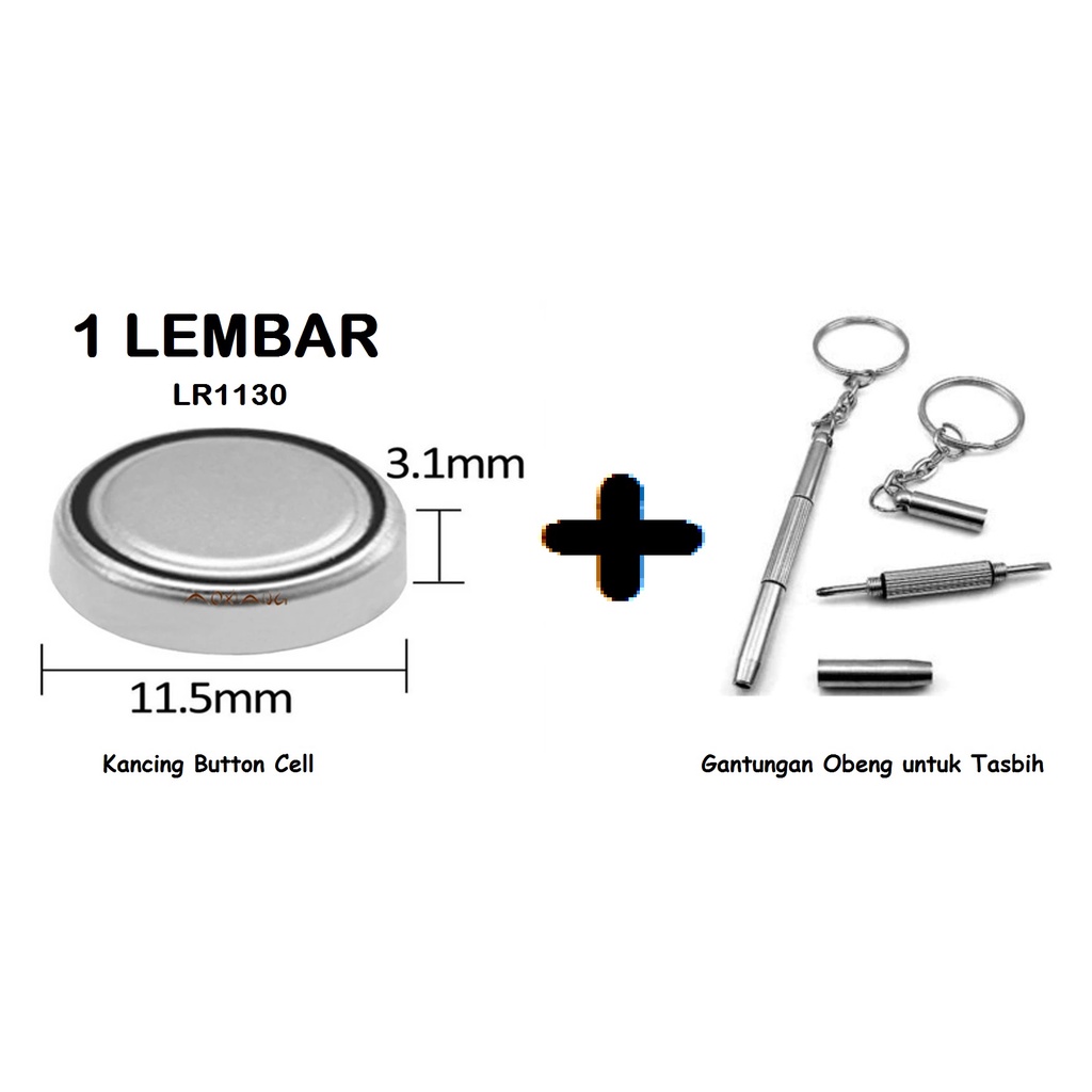 [1 Lembar isi 10 pcs] - Baterai Battery GP389 LR1130 SR54 AG10 389A 1130 kancing button cell - Padasamah