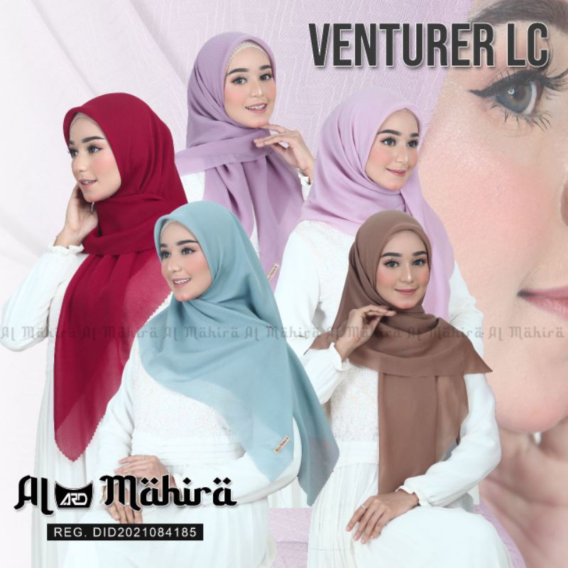 Hijab segiempat Venturer Lasser cut / Segiempat laser cut terbaru By Almahira