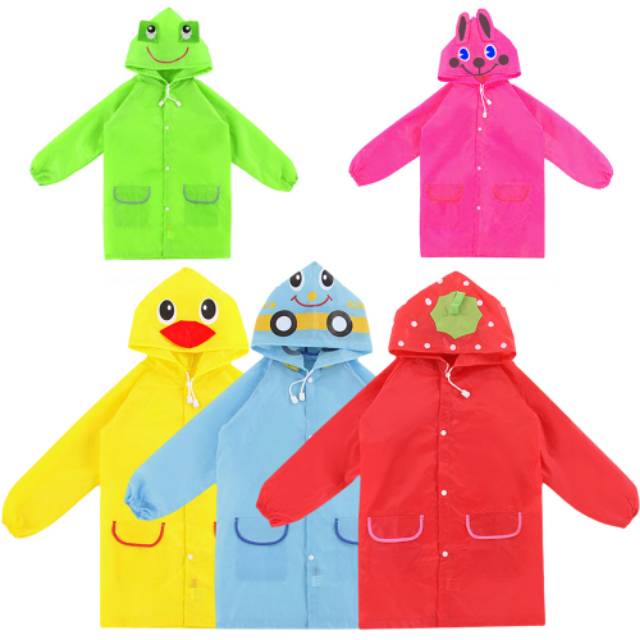 Jas Hujan Anak Model Kartun / Jas Hujan Anak Hoddie Lucu