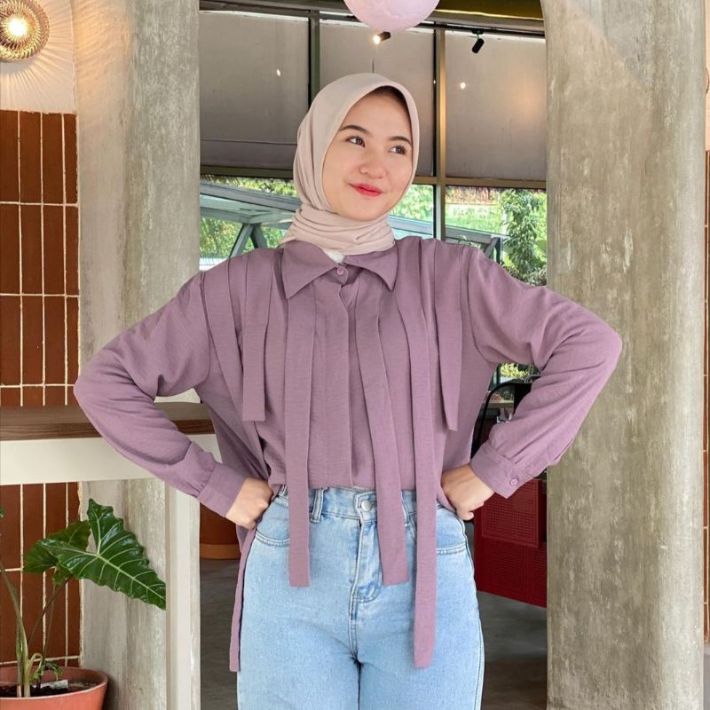 BEFAST - ZRX OOTD Blouse CEVI / BINA SHIRT / ATASAN WANITA TERBARU KEKINIAN / Pakaian Kekinian Remaja Wanita / Blouse Model Terbaru / Atasan Lengan Panjang / Fashion Wanita Casual / Outfit Wanita Hijab / Blouse Unik Trendy / Terlaris