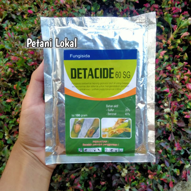 Fungisida Detacide 60 SG Berat 100 gram-Pengendali Hama Patek Pada Tanaman Cabai