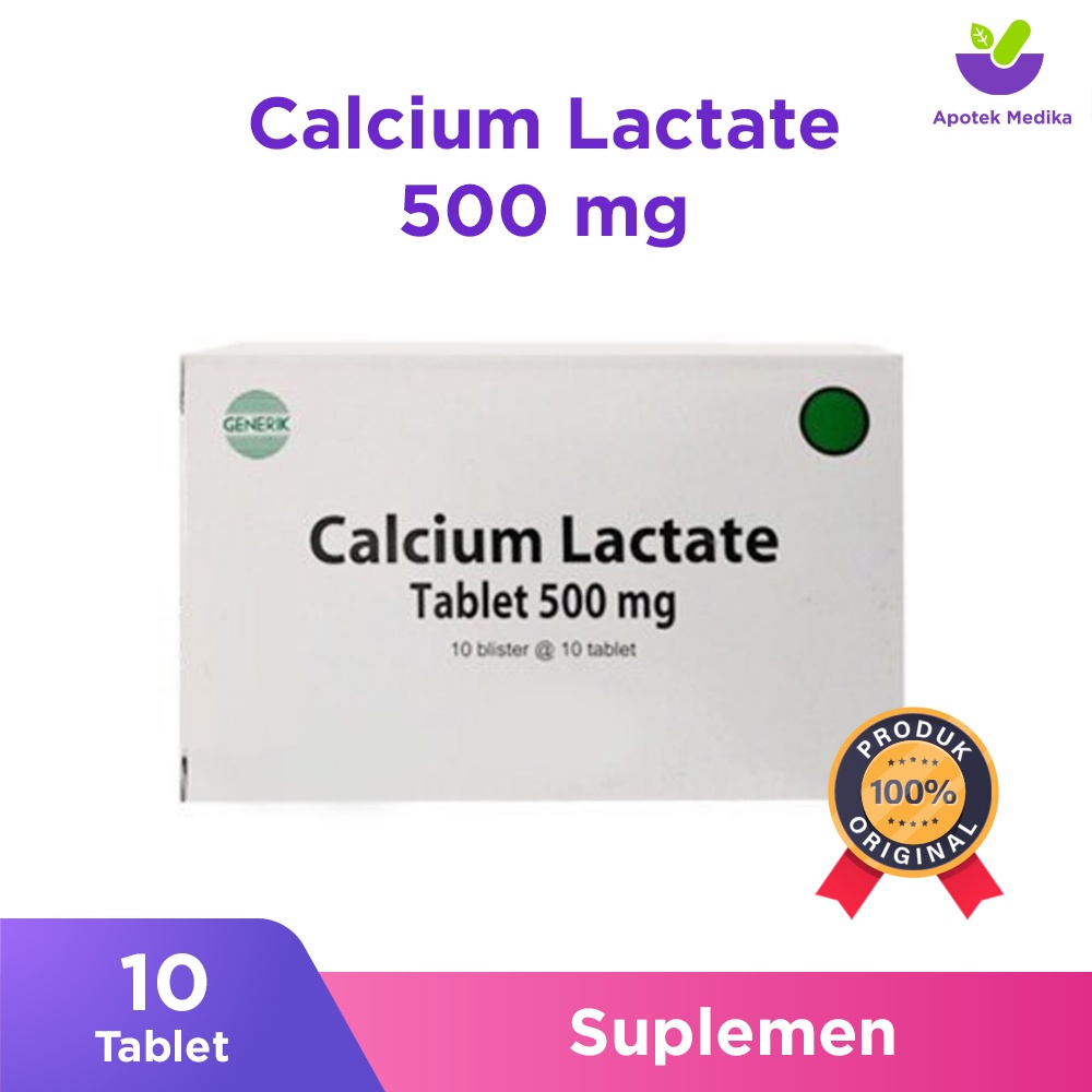 Calcium Lactate 500 mg 10 Tablet