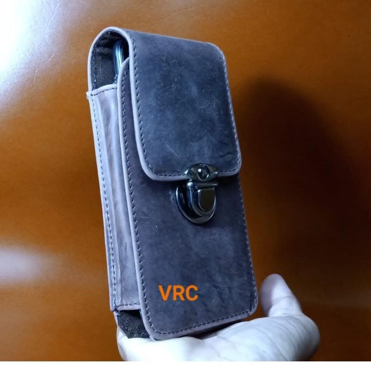 Serbuuuu.. Sarung Hp Pinggang Pria 1 Slot Kulit Sapi Crazy Horse Asli