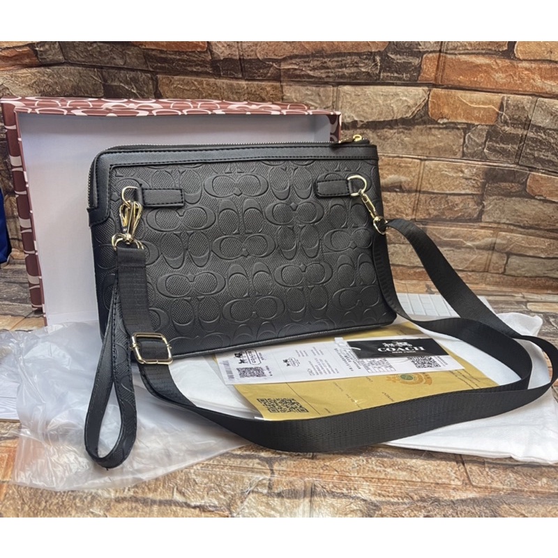 Clutch Coach Pria/Wanita Handbag Multifungsi Tas Tangan Import Free Box