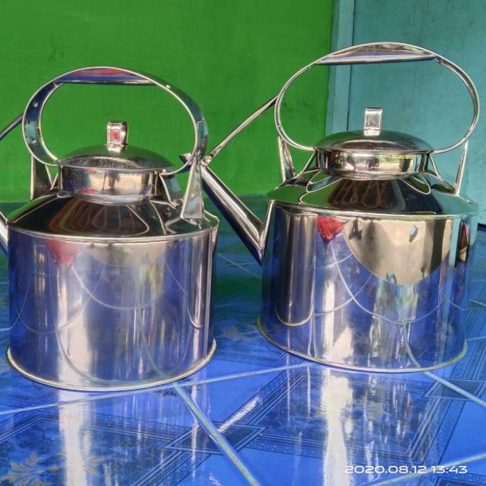 ㅱ Ceret Angkringan Stainless Tebal uk Besar 7Liter (D 25CM) & Sedang 5 Ltr (D 23CM) / Teko Angkringa