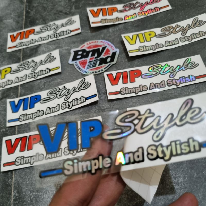 STICKER STIKER VIP STYLE SIMPLE AND STYLISH CUTTING