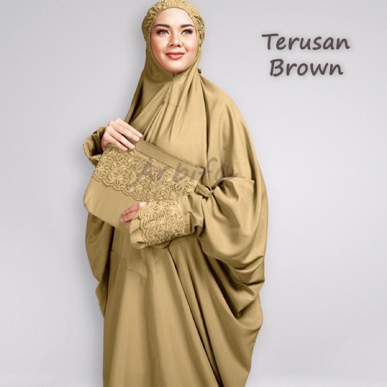 WTP.18Oc22ν ▫ Mukena siti Khadijah Terusan katun bordir Khodijah dewasa pasteleena original/