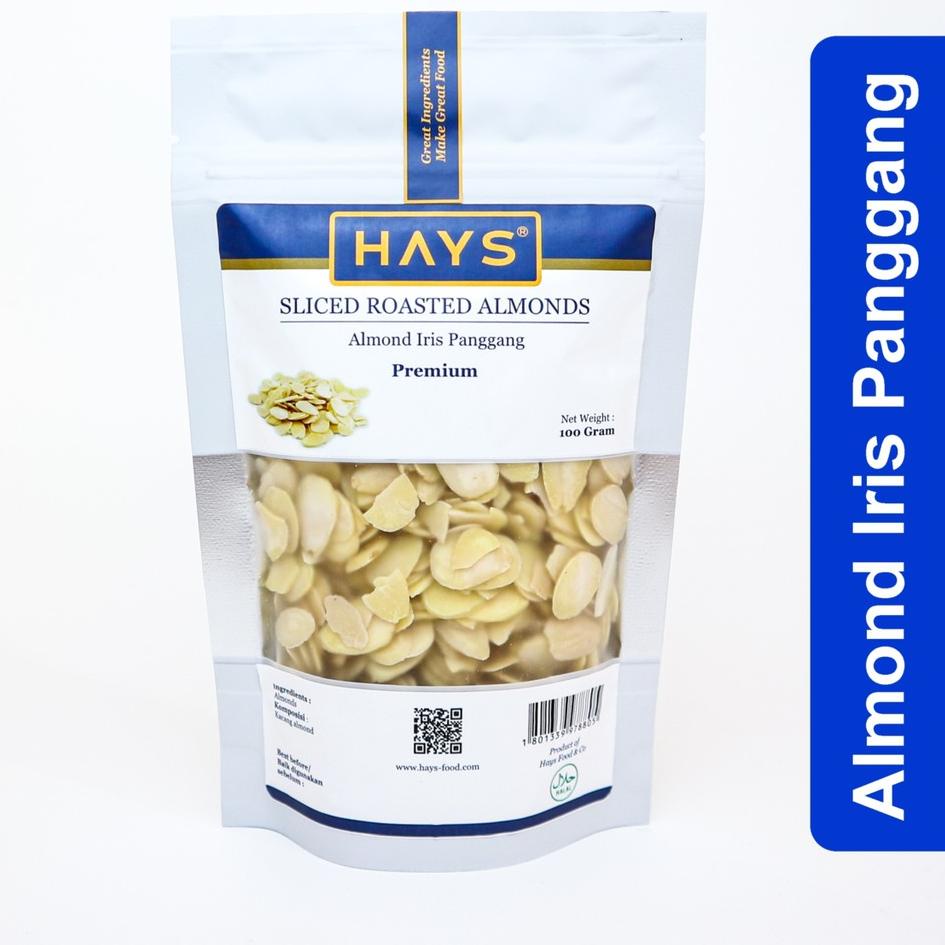 

10.10 Brand Almond Iris Panggang / Roasted Sliced Almond - HAYS buruan