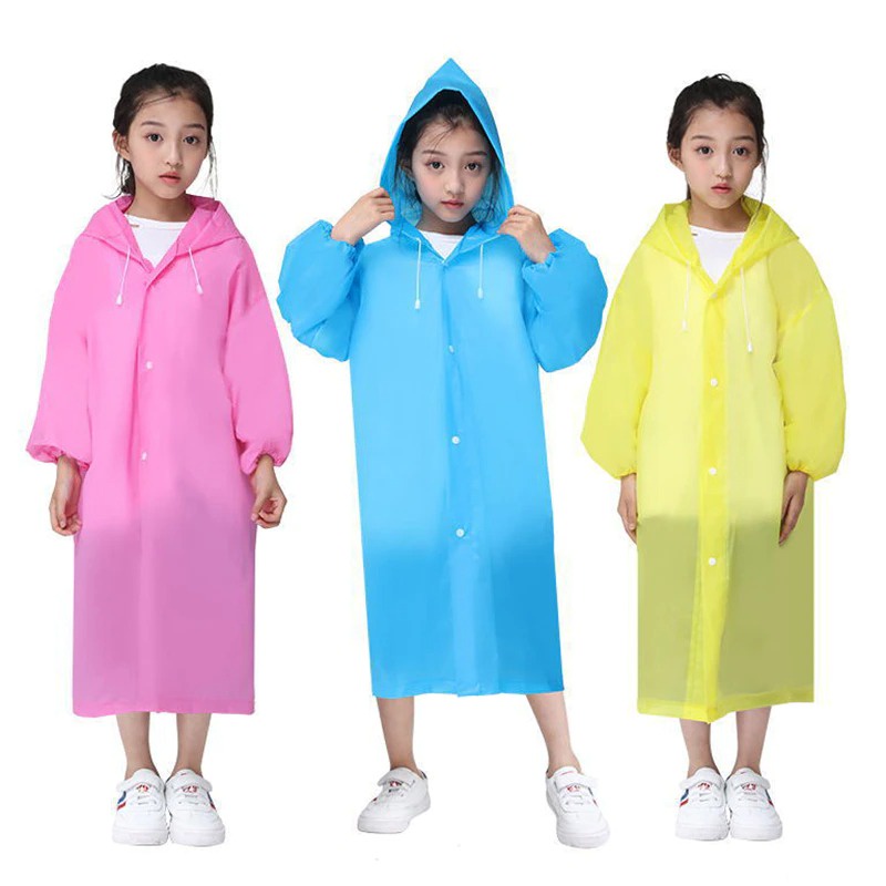 Jas Hujan Anak Laki-Laki Perempuan Warna Hoodie Murah  Ponco Lengan Polos Jas Hujan Anak Warna Mantel Jas Hujan murah Import Berkualitas