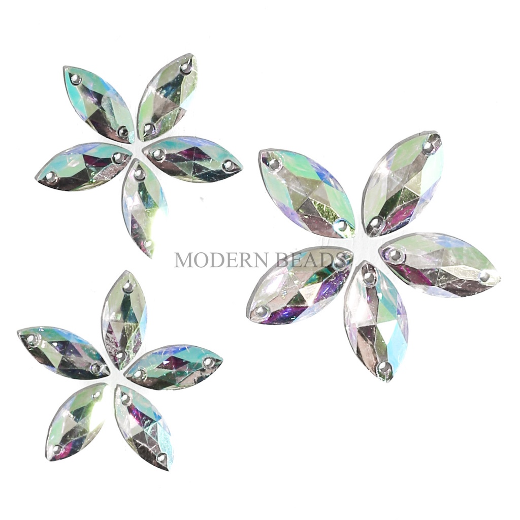 [LUSIN] Payet / Diamond Kristal Resin AB / Pelangi Grade A Mata 6x12mm 7x15mm 9x18mm