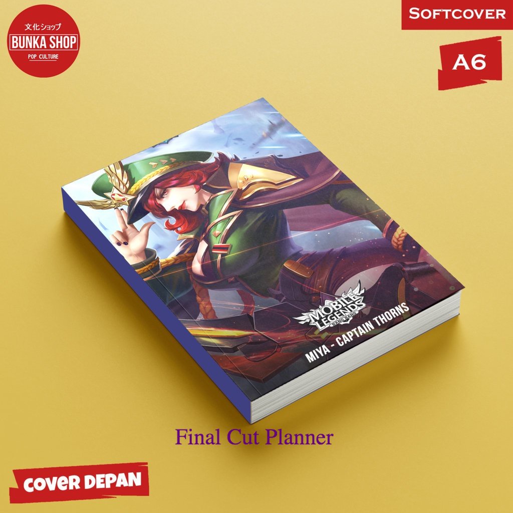 

Pocket Note Mobile Legends Miya Captain torns Softcover A6 Buku Tulis catatan Notes Agenda Planner Jurnal .