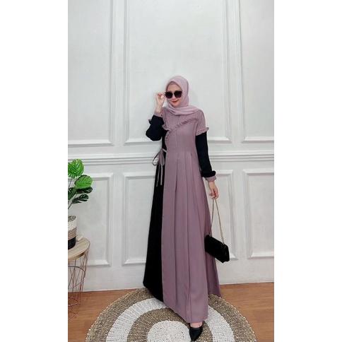 ARUMI DRESS PESTA ABAYA ORIGINAL RIANTY BAHAN MADAM SEXY FULL PAYET PREMIUM ELEGAN