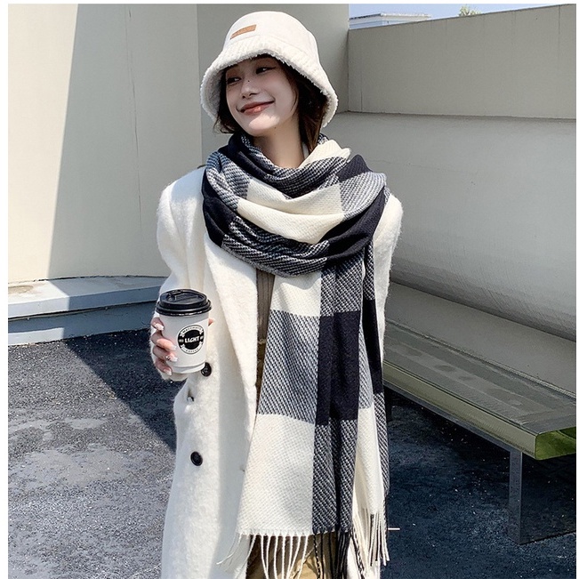 Syal Musim Dingin Korea Autumn Winter Scarf Cashmere Unisex SC04