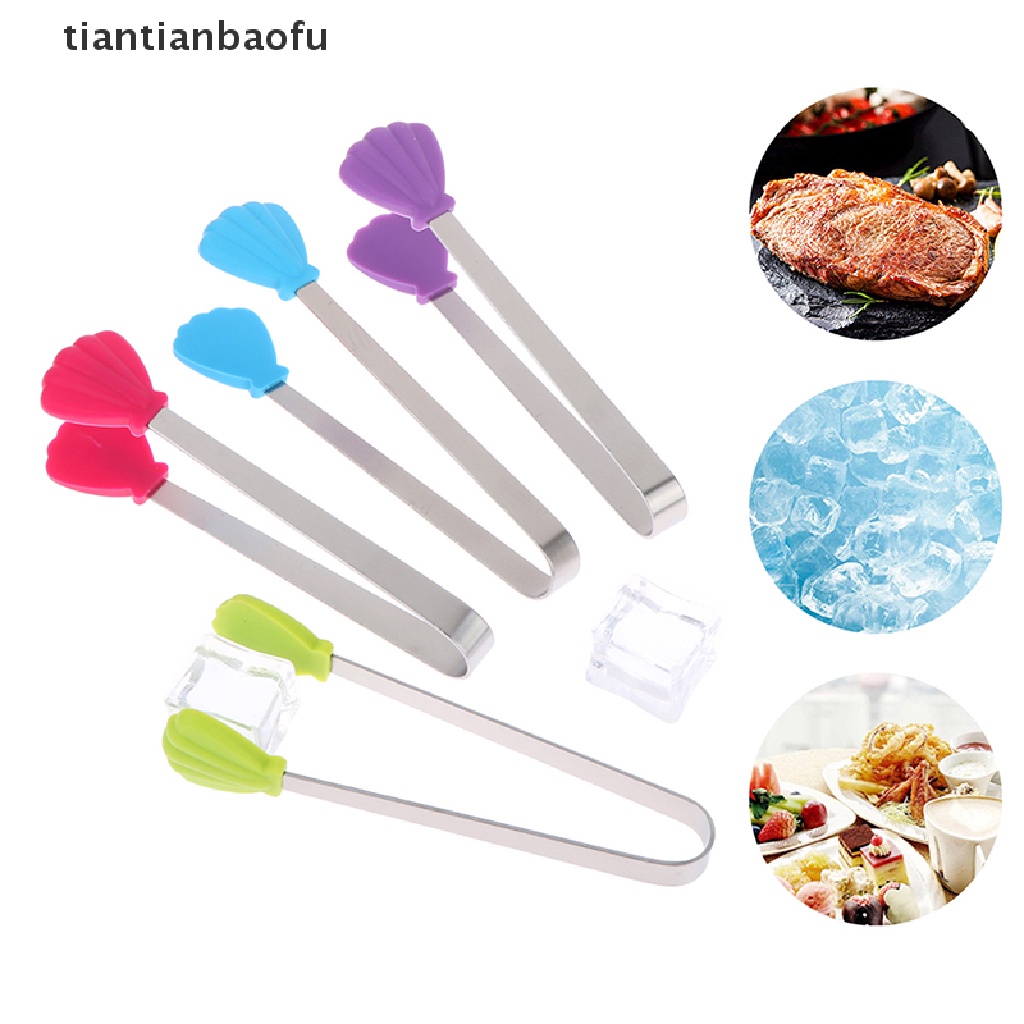 1 Pcs Klip Penjepit Makanan Bentuk Sea Bahan Silikon Stainless Steel Non slip