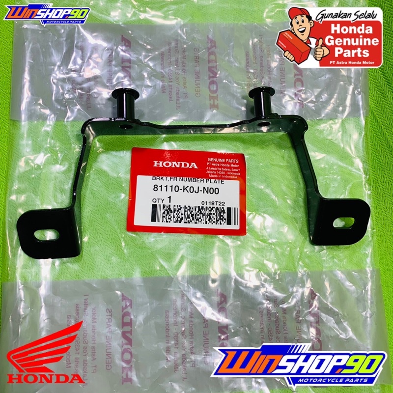 Bracket Dudukan Plat Nomor Depan SCOOPY PRESTIGE 2021 K2F GENIO 2019 original 81110 K0J N00