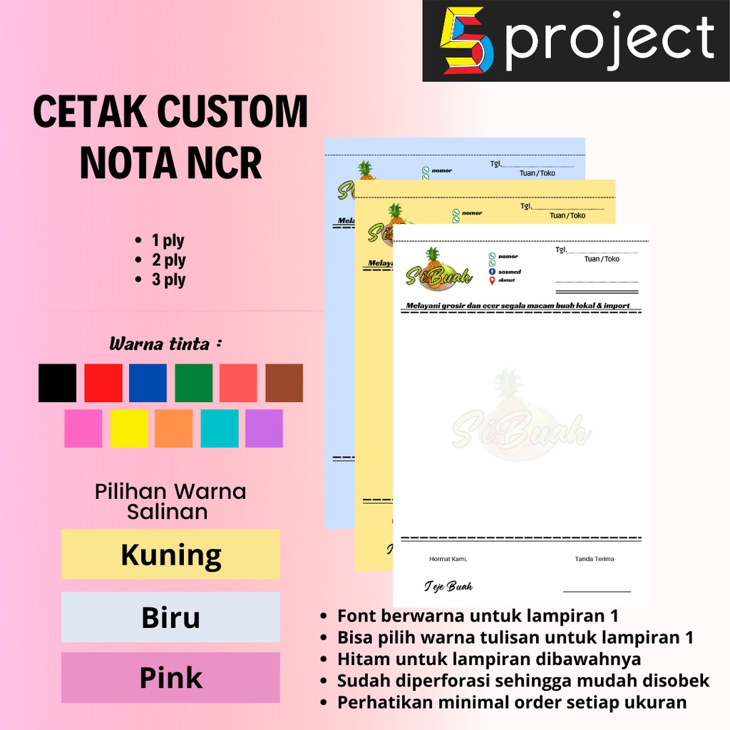 

NOTA OLSHOP NAMA SENDIRI / NOTA CUSTOM 1-3 RANGKAP HARGA SATUAN TERMURAH