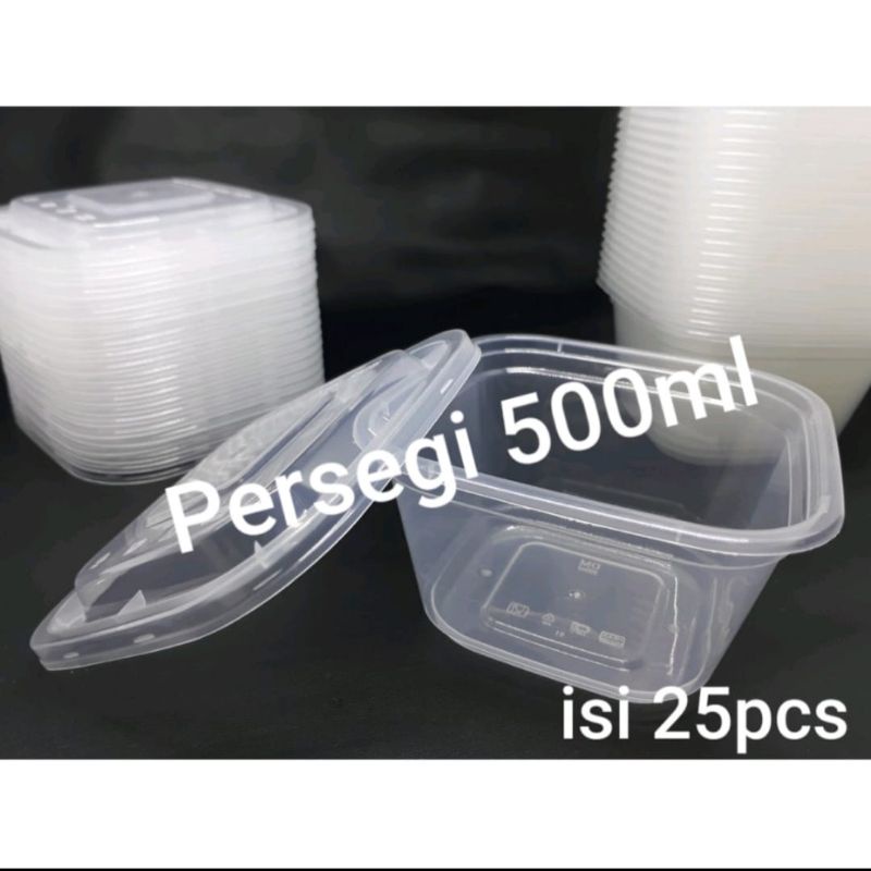 Plastik Thinnwal Model Kotak SQ500 Isi 25Pcs