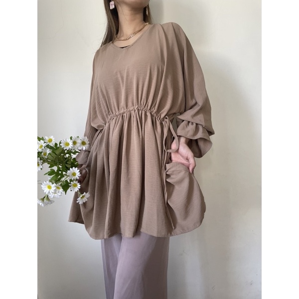 Zéa - Lucia - Blouse Serut Polos Korea Crincle Jumbo