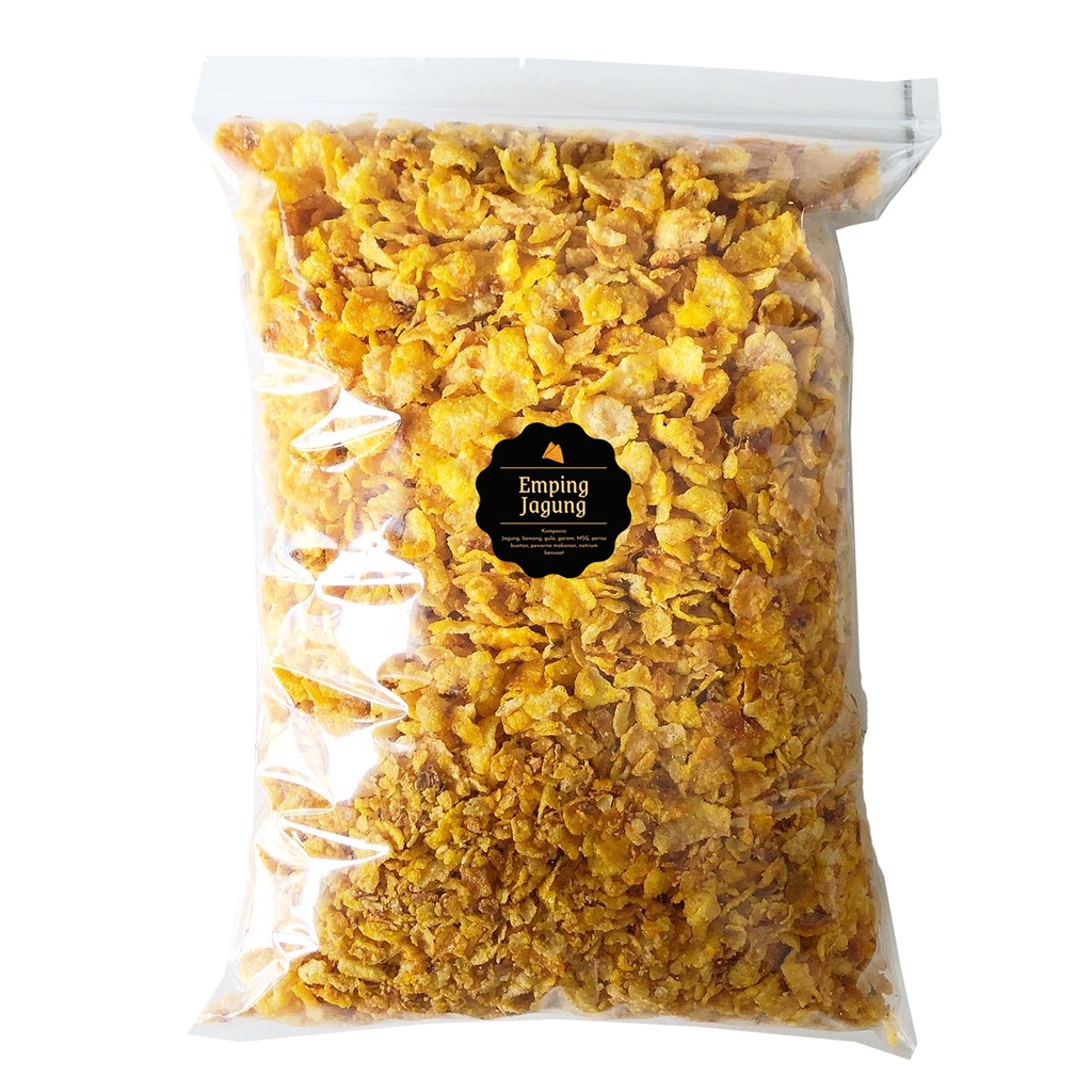 [DELISH SNACKS] Emping Jagung (Grosir) 1000gr 1kg / Snack Cemilan Camilan Grosiran / Pedas Manis Gurih