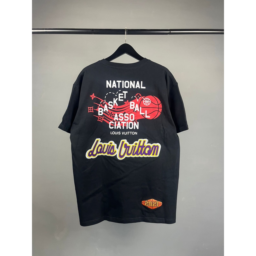 kaos lv x nba import / new arrival kaos pria lv nba / kaos pria lv nba packing with box new / tshirt