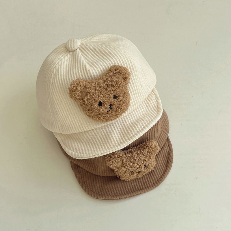 READY!!! topi lucu motif SALUR BEAR 1-3 tahun import/ topi anak bayi unisex premium / brownieground