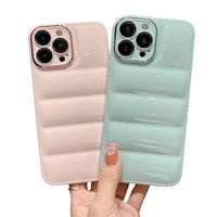 Case Pillow Glossy iPhone 13 13Pro 13Promax 12 12Pro 12 Pro max 11 Pro 11 Promax Softcase Bantal Puf Silicone-Silikon Premium Warna Green Hijau Blue, Pink, Lucu Bagus Murah, Bantal empuk Protecth Camera Full Cover Clear Bening Kilat Unik The Puffer Glosy