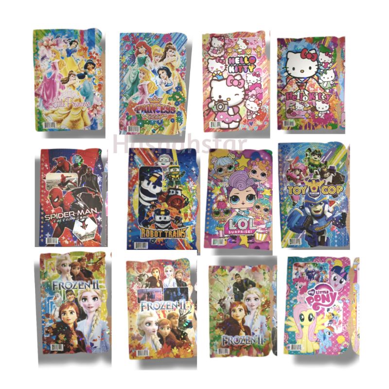 Isi binder Loose Leaf Line A5 Karakter / Kertas File Binder 16 lembar, Hello Kitty, Princess, Spider