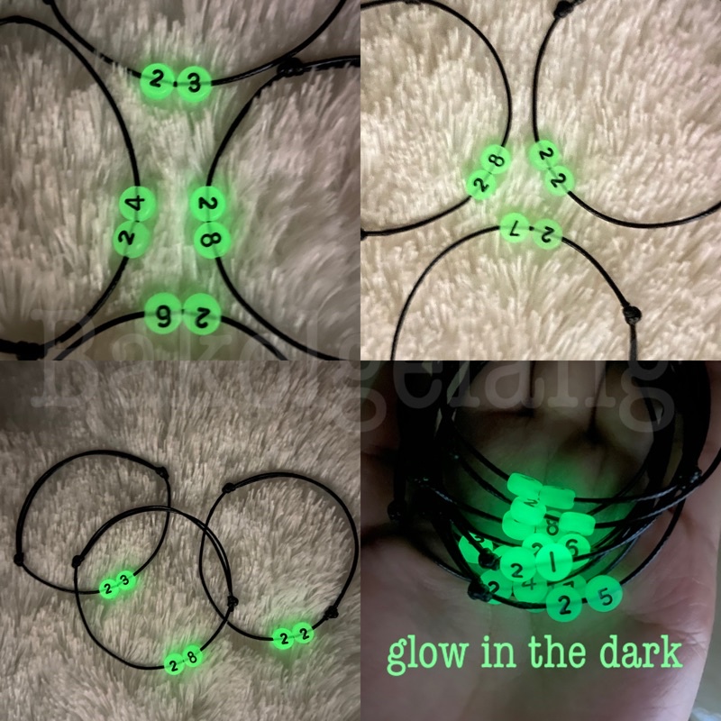 Gelang glow in the dark angka - menyala dalam gelap