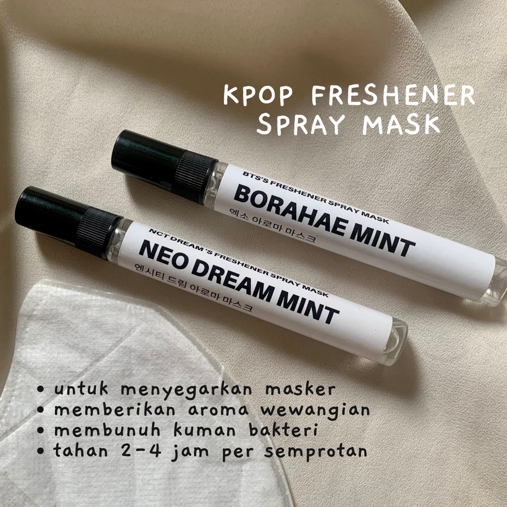 KPOP FRESHENER SPRAY MASK AROMA SPRAY 10ML UNTUK MASKER WANGI MURAH