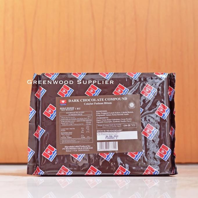 

BISA COD Diamond Dark Compound Chocolate 1 KG (TERMURAH)