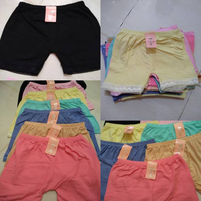 DISKON 3 Pcs Celana Short Renda Anak - Short Perempuan Remaja - Short Wanita Renda - Short Renda Murah - COD - Bayar Di Tempat