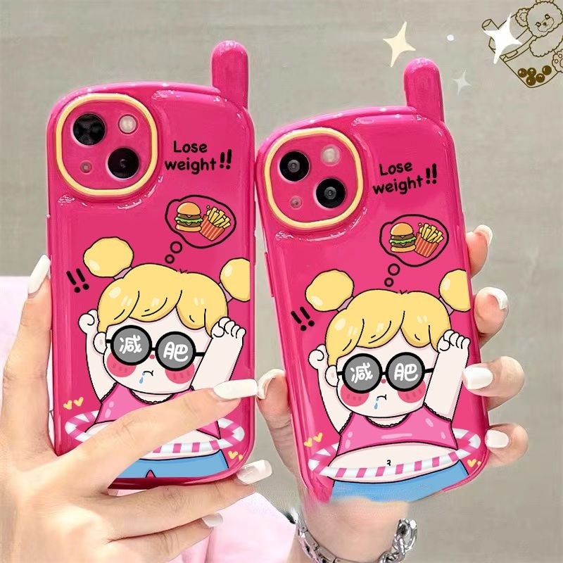 Case Handphone Motif Pink Chubby Girl Untuk IPhone 12 13 11 Pro Max X Xs Max Xr ddrfgt