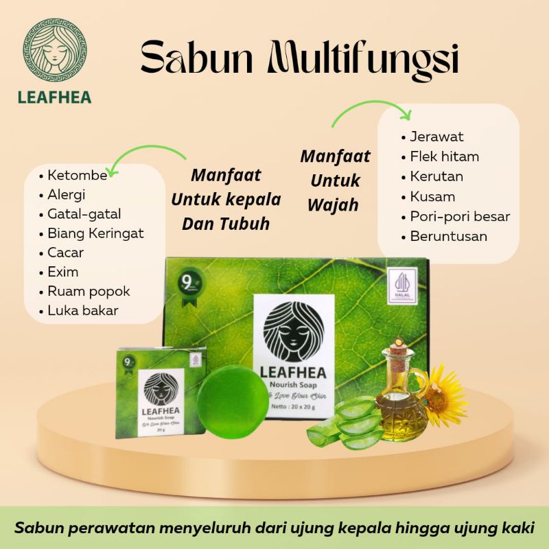 SABUN LEAFHEA || SABUN MULTIFUNGSI KEREN MURAH || LEAFHEA ORIGINAL || LEAFHEA SOAP