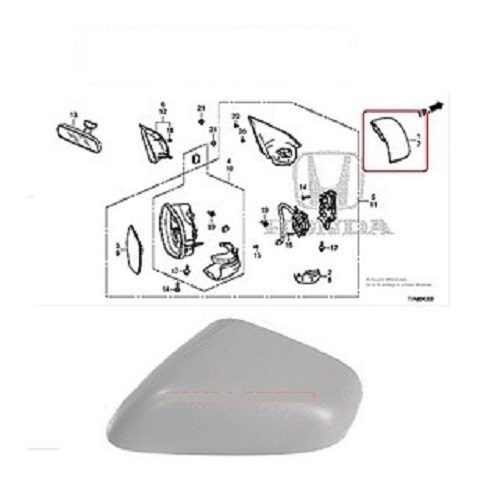 Cover tutup spion honda hrv 2015 2016 2017 2018 kanan cap spion honda hrv 2015 2016 2017 2018 kanan 