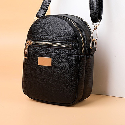 TAS SELEMPANG WANITA REMAJA SLINGBAG KULIT HITAM CLARISSA IMPORT KOREA SHOULDER TA675B5 BAG BAHU FASHION KEKINIAN PREMIUM CEWEK BRANDED MURAH BATAM SIMPLE CASUAL LUCU