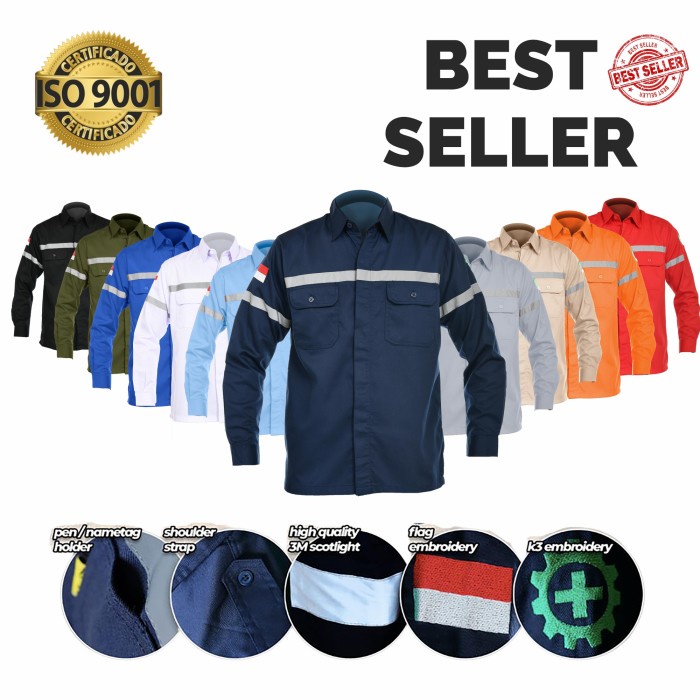 Baju Bengkel Baju Wearpack Murah Atas Safety Serangan Karyawan Mekanik Bengkel