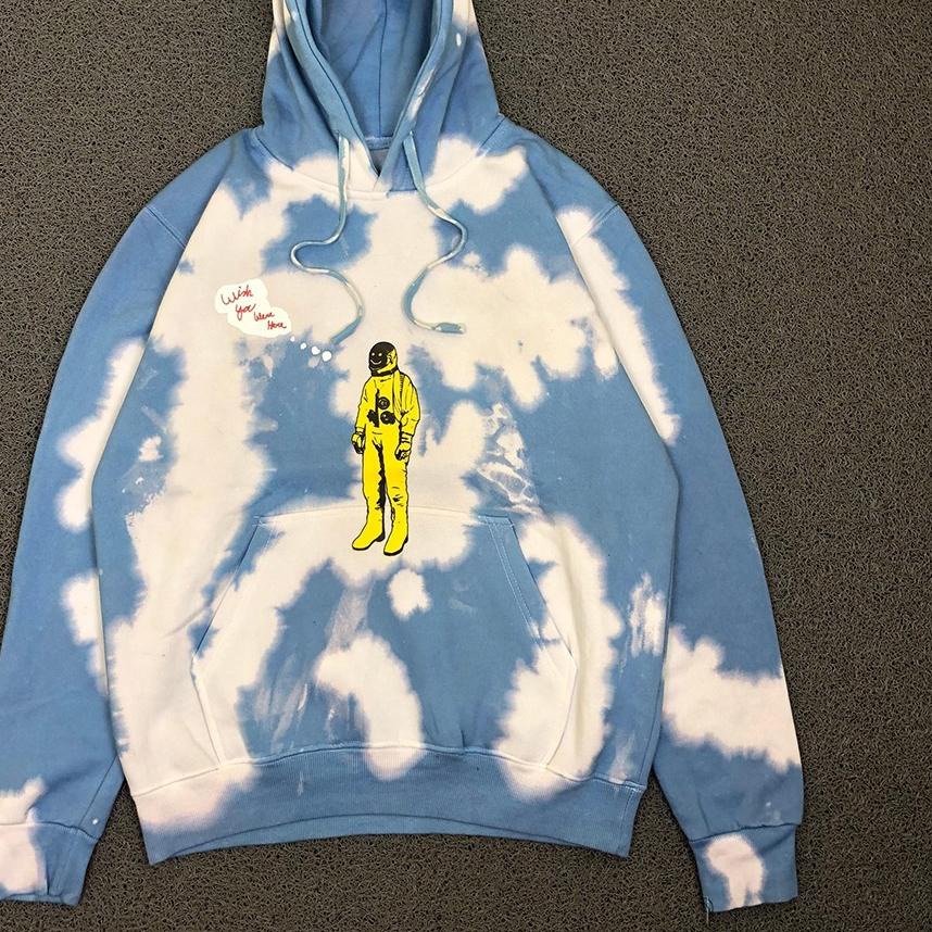 GRATIS ONGKIR✅JAKET SWEATER HOODIE ASTROWORLD TIE DYE BIRU PREMIUM AUTHENTIC TRAVIS SCOTT|SQ4