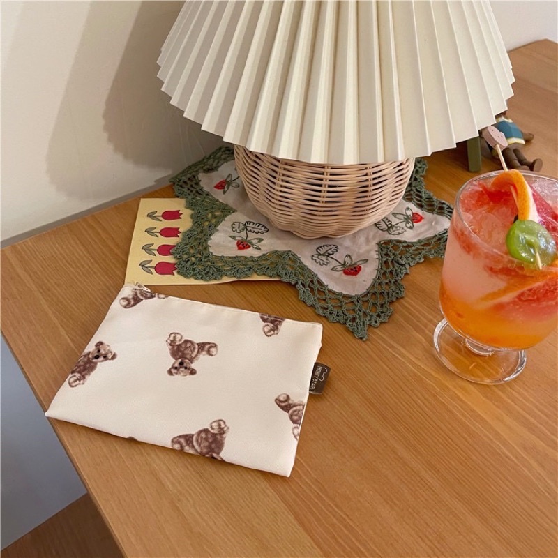 (TB)TEDDY BEAR WALLET POUCH TEMPAT PENYIMPANAN / DOMPET SERBAGUNA / POUCH TRAVE SERBAGUNA