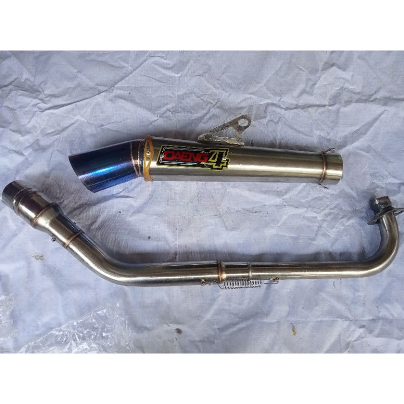 Knalpot Motor Daeng Rodrace Pipa kolong Bawah Grand Supra Juve Vega Smash Shogun Dll