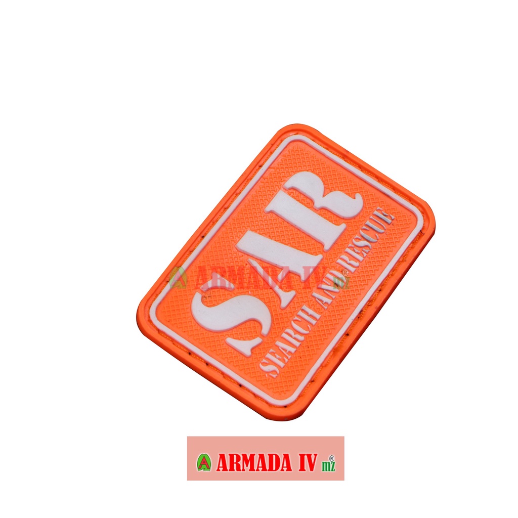 Patch Rubber Velcro Tulisan SAR