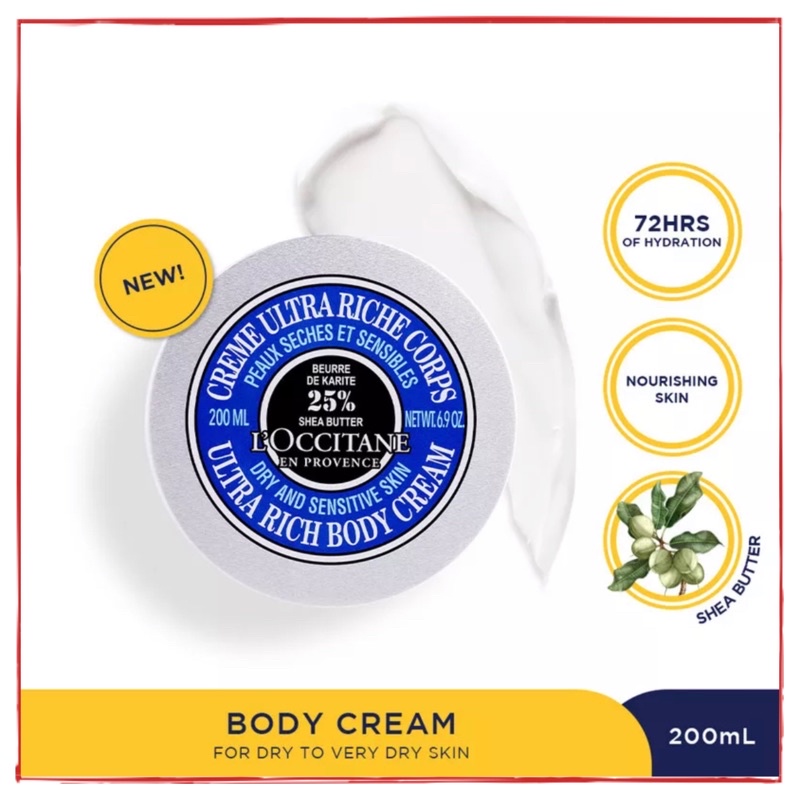 Loccitane 25% Shea Ultra rich body cream 200ml