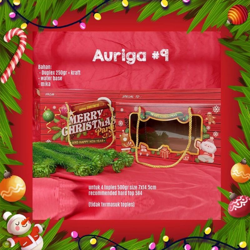 Box Auriga #9 / Box Toples Natal / Dus Kue Christmas