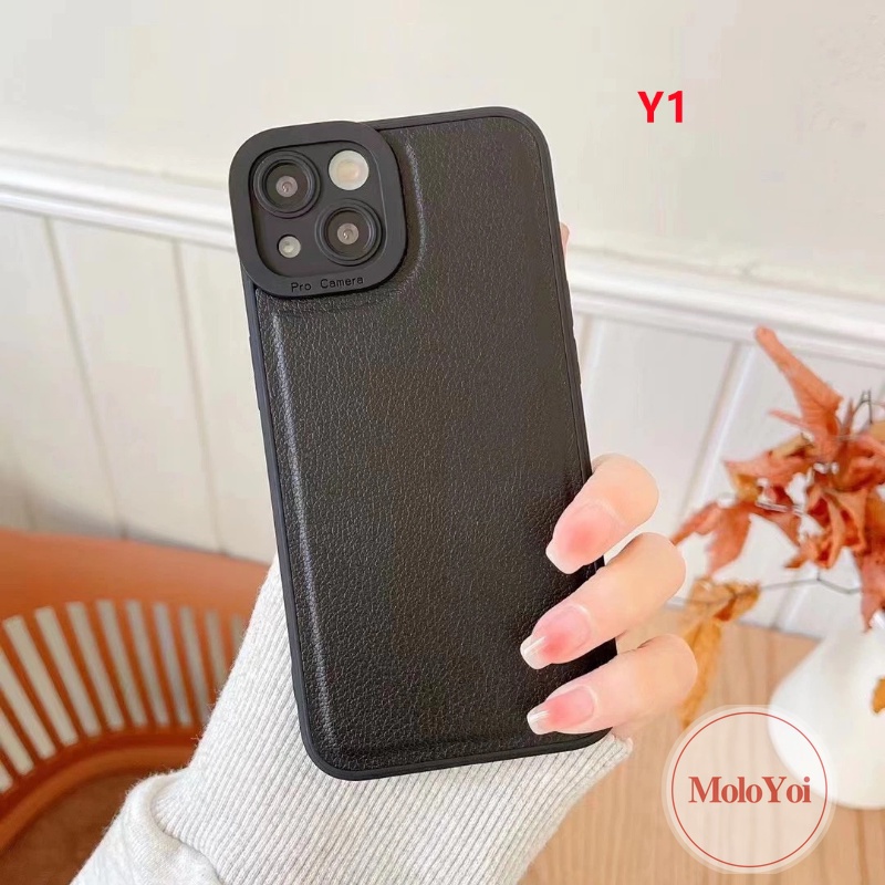 Soft Case Bahan Kulit Imitasi Matte Untuk iPhone 7Plus 8Plus 11 Pro MAX XR 12 13 14 Pro MAX X XS MAX SE 2020